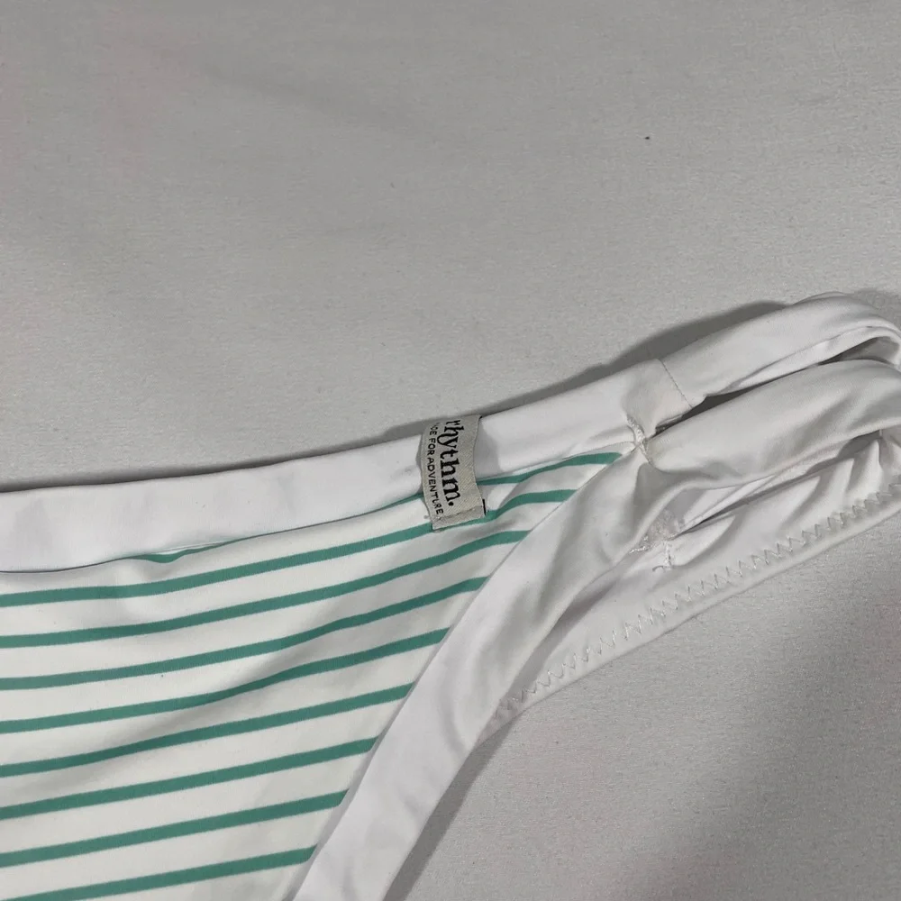 NEW Rhythm [ XL‎ ] Cheeky Stripes Sunkissed Itsy Bikini Bottom Green